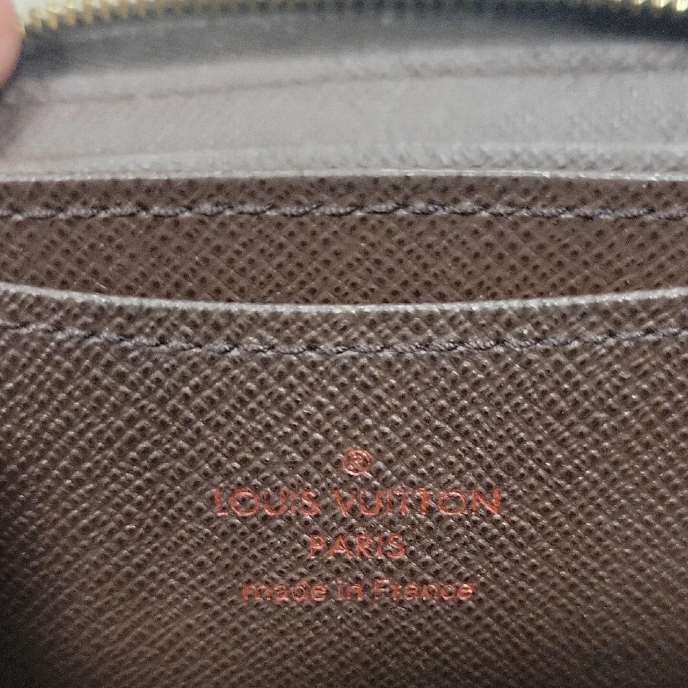 Louis Vuitton Damier Ebene Checkered Zippy Coin Purse